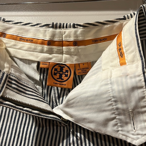Tory Burch pants blue/white stripes , size 6 - Picture 3 of 6